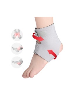 Y&D Adjustable Ankle Brace, Breathable Bandages Protectors Guards, Sleeve for Plantar Fasciitis, Tendinitis, Sprain, Swelling, Sports (Gray, S)  - Image 2