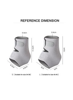 Y&D Adjustable Ankle Brace, Breathable Bandages Protectors Guards, Sleeve for Plantar Fasciitis, Tendinitis, Sprain, Swelling, Sports (Gray, S)  - Image 5
