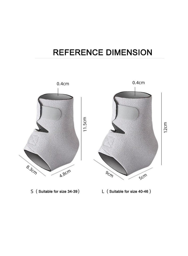 Y&D Adjustable Ankle Brace, Breathable Bandages Protectors Guards, Sleeve for Plantar Fasciitis, Tendinitis, Sprain, Swelling, Sports (Gray, S)  - Image 5