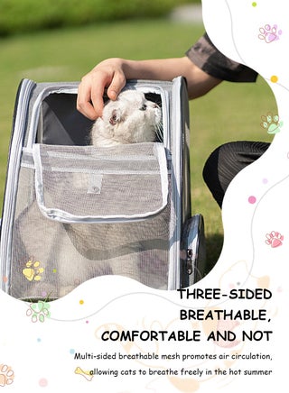 Cat Bag Pet Backpack Pet Carrier Bag Cat Backpack Expandable with Breathable Mesh for Travel Camping Outdoor - view 2