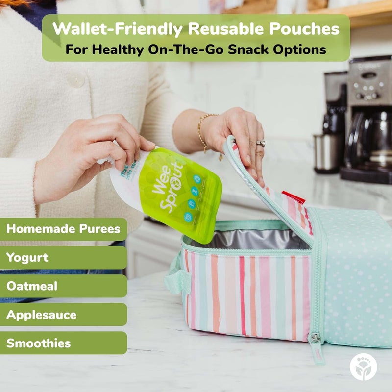 WeeSprout Reusable Food Pouches - 5 Fl Oz (Pack of 6) - Image 4