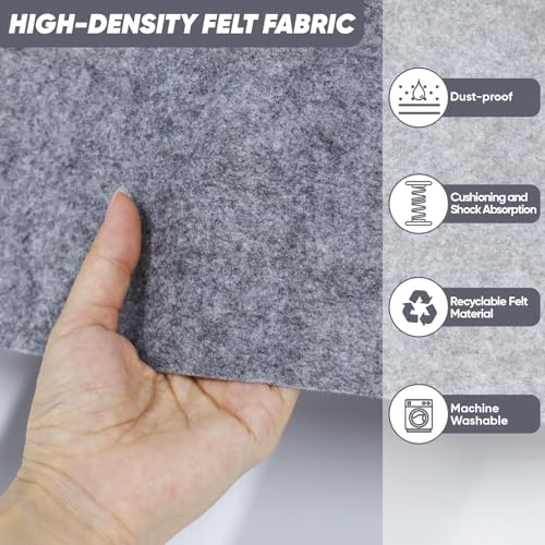 2win2buy TV Cover for Moving Shipping 6065 Flat Screens TV Cover Protector Heavy Duty Felt AntiScratch Dust Resistant with Straps for Protection TV Moving Home Renovation Pet Scratch or Other Furniture - Image 3