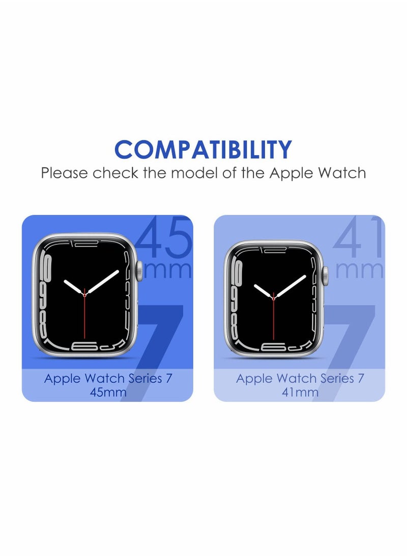 Excefore 6 Pack Case Compatible with Apple Watch Series 8/7 45mm, Rugged Protective Case Soft TPU Bumper for iWatch Bumper Scratch Resistant Full Protective 45mm Cover for iWatch Men Women, 6 Colors  - Image 2