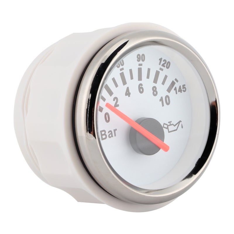 52mm Oil Pressure Gauge With Post-Programming Technology LED Oil Pressure Meter - IP67 Waterproof Stainless Steel 316L Oil Pressure Pointer for 12V 24V Vehicles - Image 2
