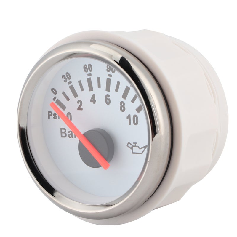 52mm Oil Pressure Gauge With Post-Programming Technology LED Oil Pressure Meter - IP67 Waterproof Stainless Steel 316L Oil Pressure Pointer for 12V 24V Vehicles - Image 5