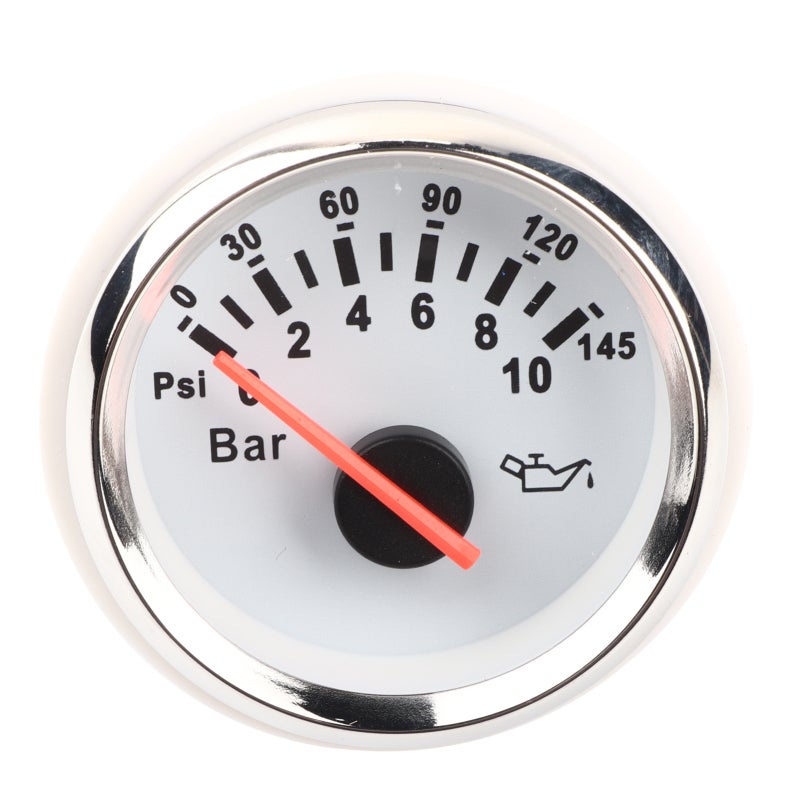 52mm Oil Pressure Gauge With Post-Programming Technology LED Oil Pressure Meter - IP67 Waterproof Stainless Steel 316L Oil Pressure Pointer for 12V 24V Vehicles - Image 1