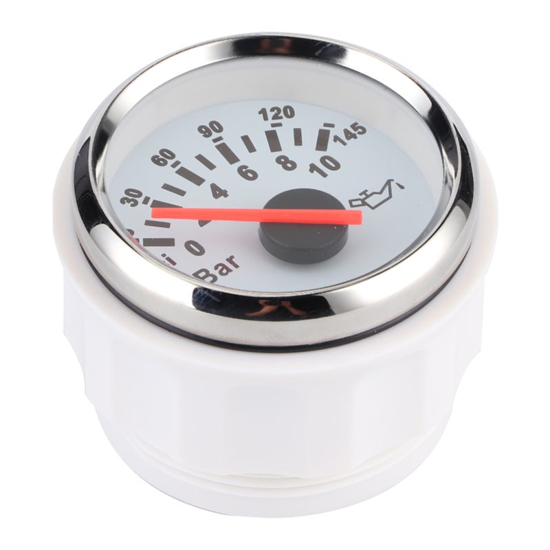 52mm Oil Pressure Gauge With Post-Programming Technology LED Oil Pressure Meter - IP67 Waterproof Stainless Steel 316L Oil Pressure Pointer for 12V 24V Vehicles - Image 4