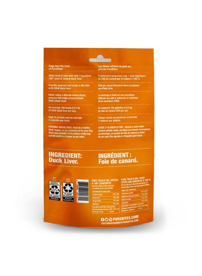 بيور بيتيس مكافآت الكلاب المجففة بالتجميد بنكهة البط من PureBites، مكون واحد، صُنع في الولايات المتحدة الأمريكية، 2.61 أونصة - Image 4