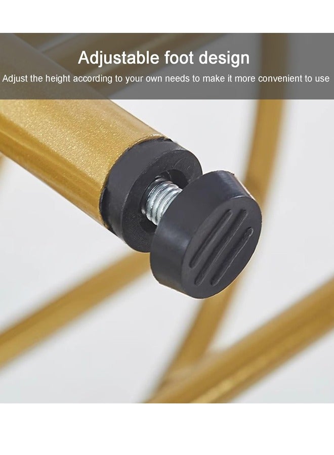 Shoe Storage Bench - Entryway Shoe Organizer with Velvet Seat, Gold Metal Frame - Stylish and Functional Shoe Rack, Easy Assembly - Space-Saving Solution for Organized Shoe Collection - Image 5