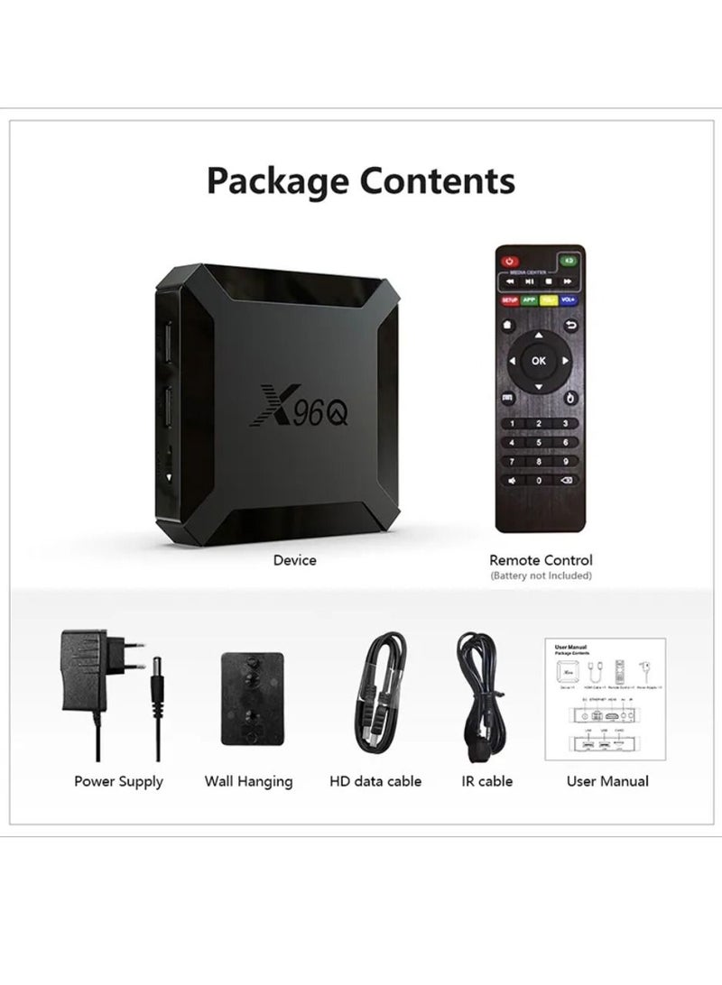 X96Q TV Box Android 10.0 Allwinner H313 Quad Core ARM Cortex A53 TV Set Top Box Support 4K 3D Media Player - Image 2