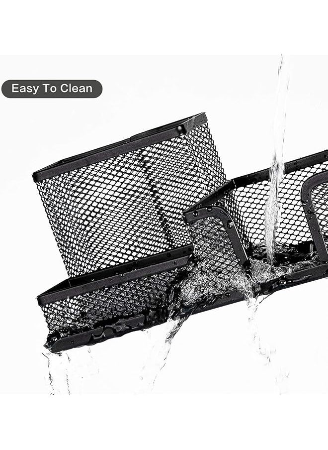 X spring Mesh Desk Organizer Set 6 Piece Desk Organizer Set Metal Office Supplies Organizer Desk Accessories Set For Pens Paper Clips Sticky Notes Small Object Storage  - Image 3