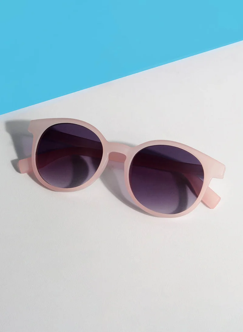 Woggles Fireglow Light Pink Round Kids Sunglasses