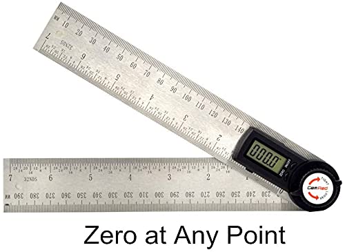 جيمريد Gemred 82305 مكتشف الزوايا الرقمي Gemred منقلة ستانلس ستيل 7 بوصة 200 مم (زر أسود) - Image 3