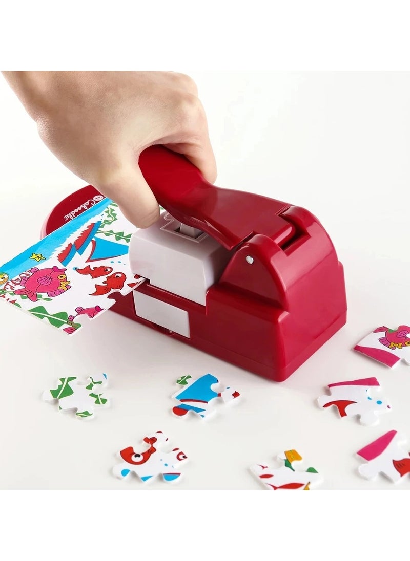 AROAQ - New Creative Puzzle Making Machine Embossing Flower Punch Educational Toys for Children DIY Handmade Materials - Image 1