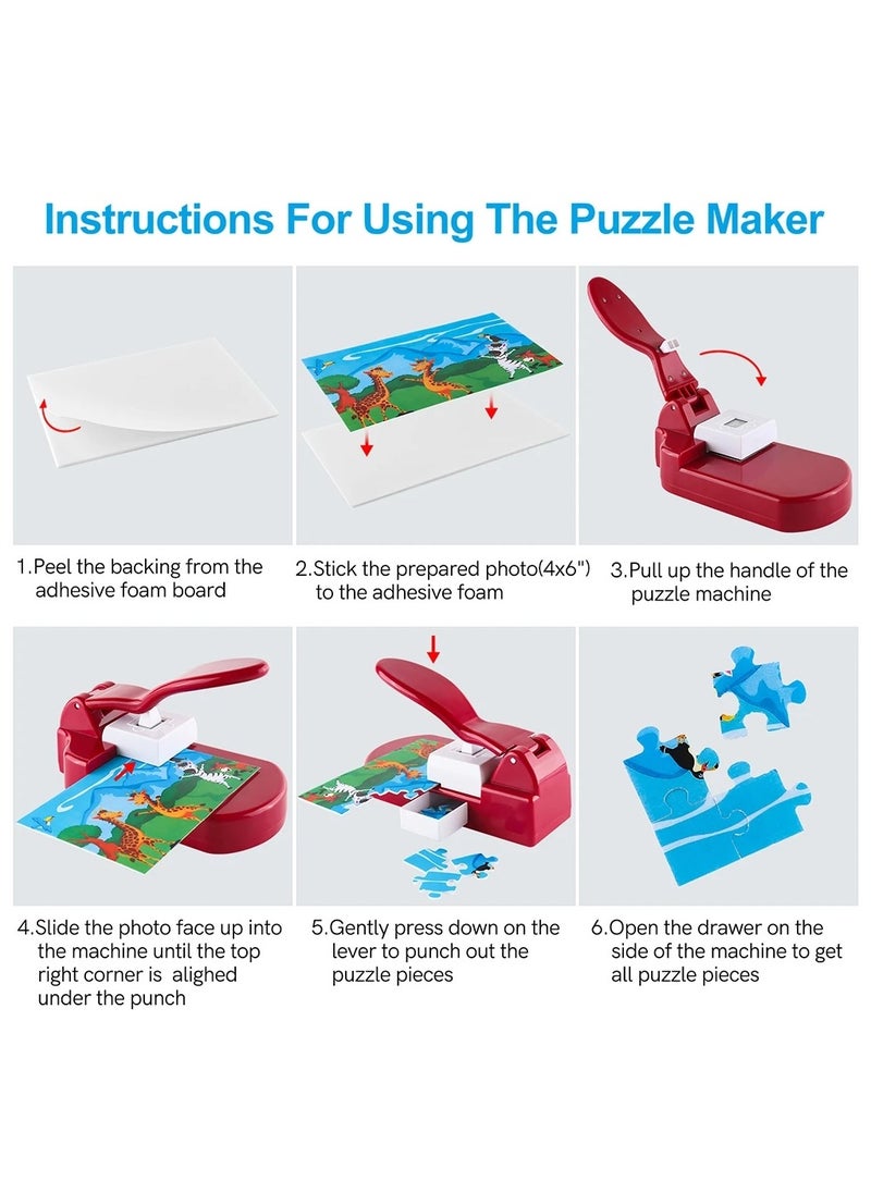 AROAQ - New Creative Puzzle Making Machine Embossing Flower Punch Educational Toys for Children DIY Handmade Materials - Image 1
