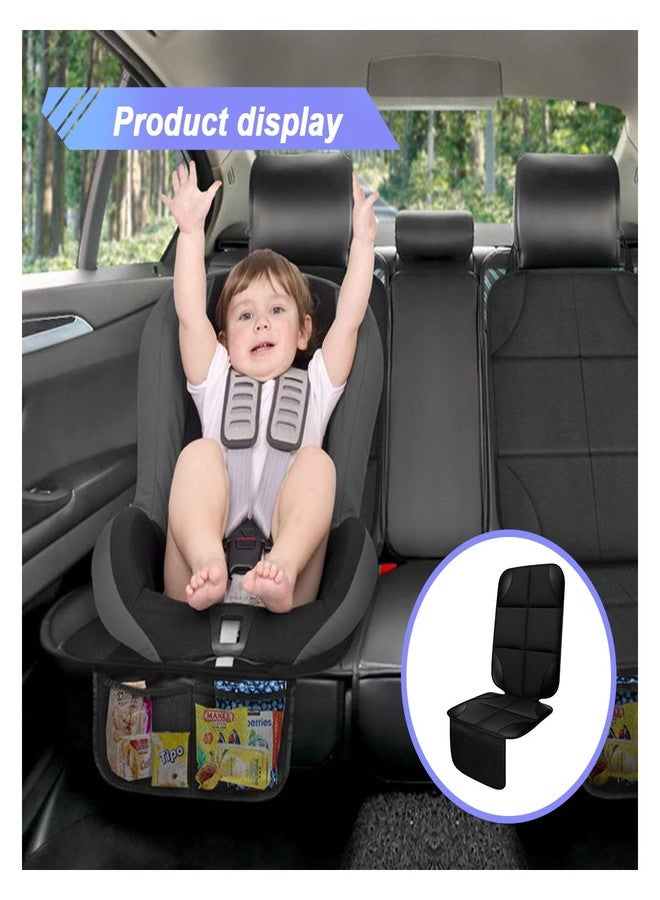 UHANBUT Baby Car Seat Protector for Child, Waterproof Baby Car Seats Cover with Non-Slip Backing, 600D Fabric Car Seat Mat with Thickest Padding & Mesh Pockets for Baby Pet (1PC) - Image 4