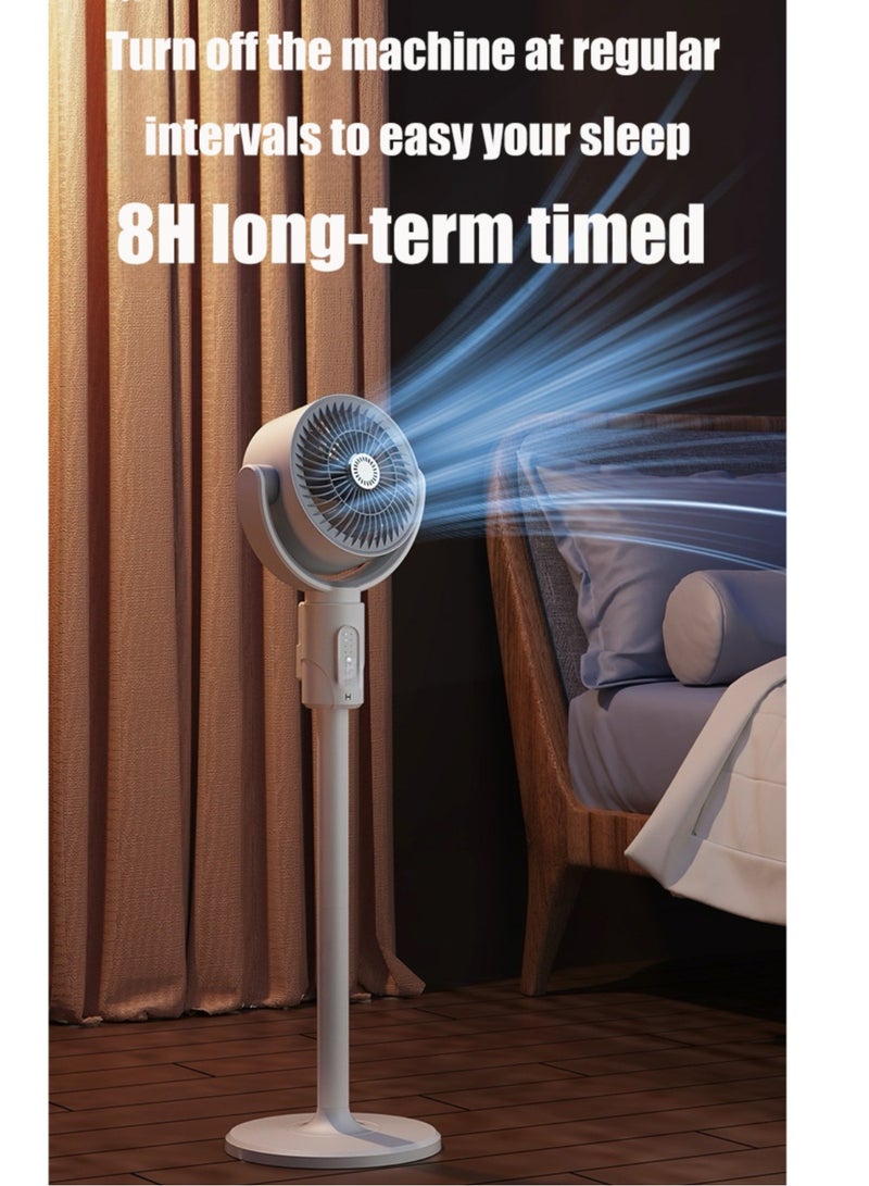 Stand Fan 8 Inch Electric Fan Table Fan Air Circulator Fan Adjustable Height 5 Speeds and Strong Airflow | Aroma Diffuser Pad Slot | Remote Control | 8H Timer for Home Office(F1)  - Image 5