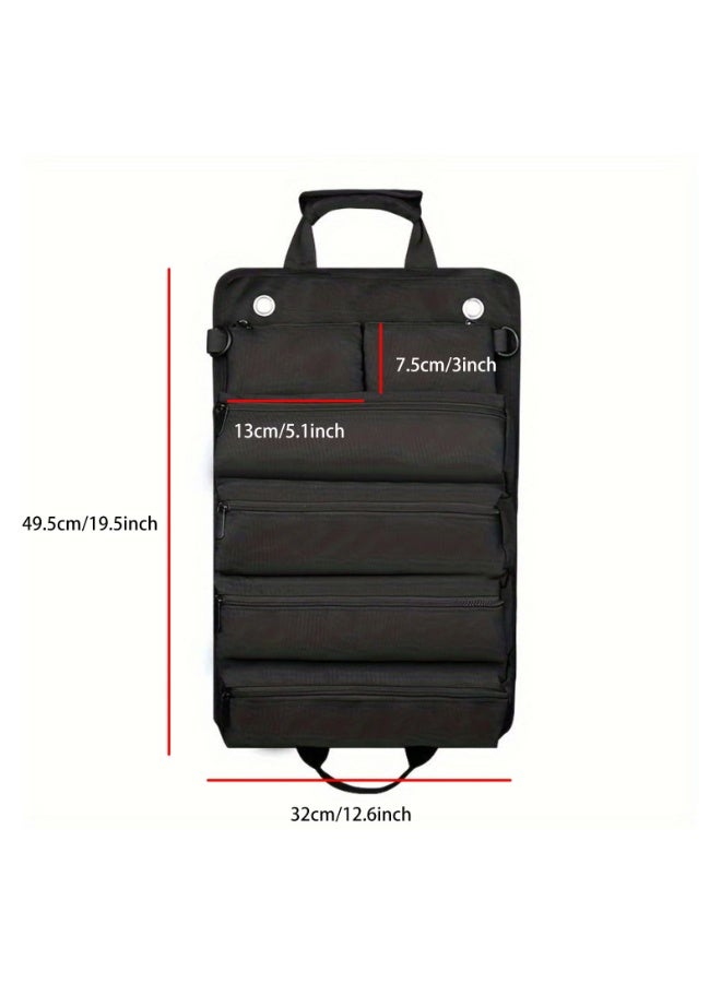 Mordely Tool Bag Organizer Heavy Duty Roll Up Tool Bag with Detachable Pouches Compact Portable Tool Storage Kit for Men, Mechanic, Electrician, Car Accessories - Image 2