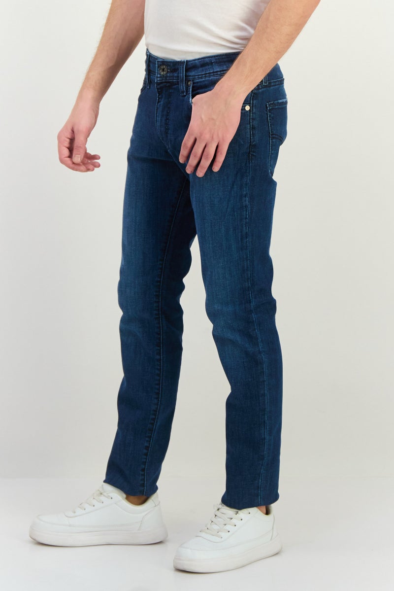 GAS Men Skinny Fit Washed Stretchable Jeans, Blue - Image 2