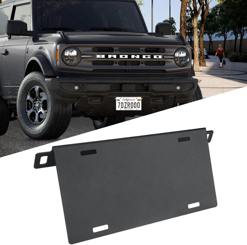 LINKCRO Front License Plate Frame for Ford Bronco - Aluminum Alloy Mounting Bracket for 2021-2022 Models - Image 1