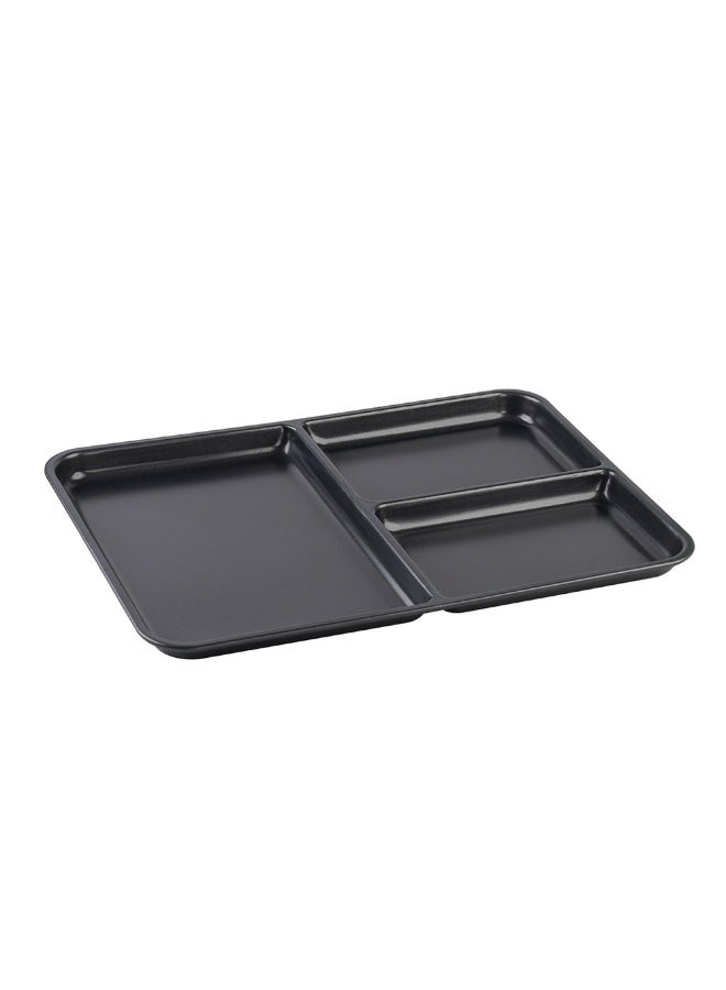 Baker's Secret 3 Divided Cookie Sheet – Non-Stick Baking Tray, Multi-Section Pan for Cookies, Biscuits & Roasting, Oven-Safe Kitchen Bakeware - Image 2