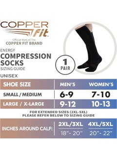 Copper Fit Copper Fit Unisex 2.0 Easy-On and Easy-Off Knee High Compression Socks Running Socks  - Image 3