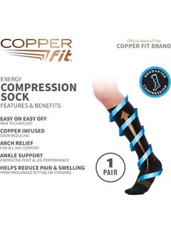 Copper Fit Copper Fit Unisex 2.0 Easy-On and Easy-Off Knee High Compression Socks Running Socks  - Image 2