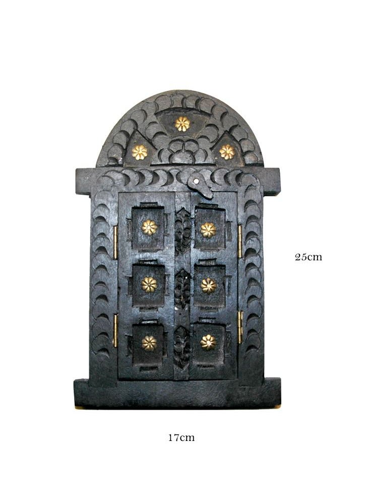 Antique Museum HANDMADE WOODEN MINIATURE DOOR/MIRROR 17x25cm SLS20  - Image 2