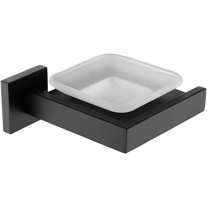 LUXIUR Soap Stand for Bathroom and Kitchen Sink, 304 Stainless Steel Soap Case for Wall Mount, Soap Dish, Soap Holder, Matte Black - Image 2