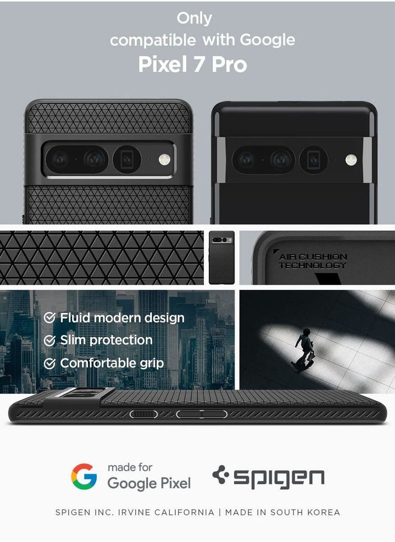 Spigen غطاء حماية لهاتف Google Pixel 7 Pro من Liquid Air - أسود مطفي  - Image 2