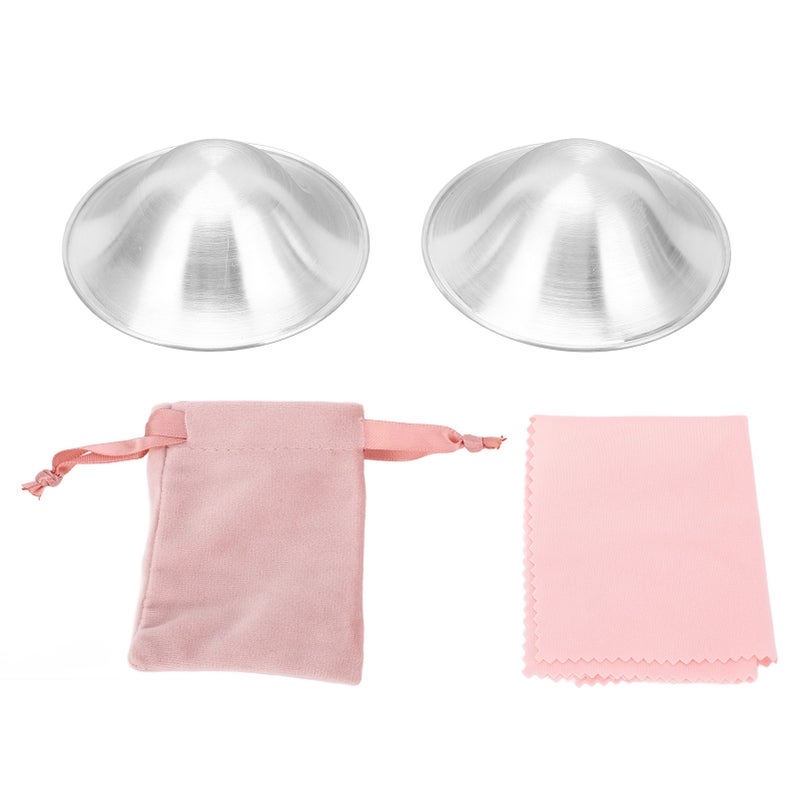 Silver Nursing Cups for Nursing Newborn Breastfeeding Essentials Skin Soothing Nipple Shields - Image 1
