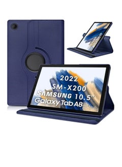 360 Degree Rotating Stand Universal Flip Case Cover For Tab A8 Blue/Black