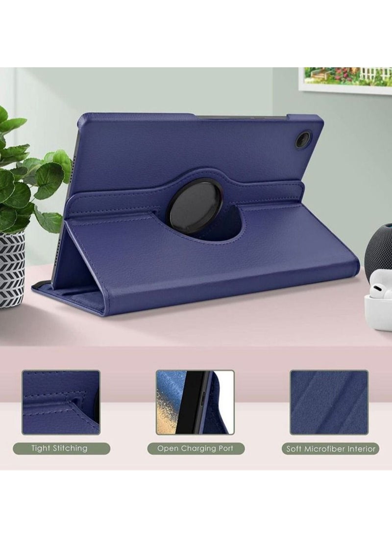 Generic - 360 Degree Rotating Stand Universal Flip Case Cover For Tab A8 Blue/Black - Image 1