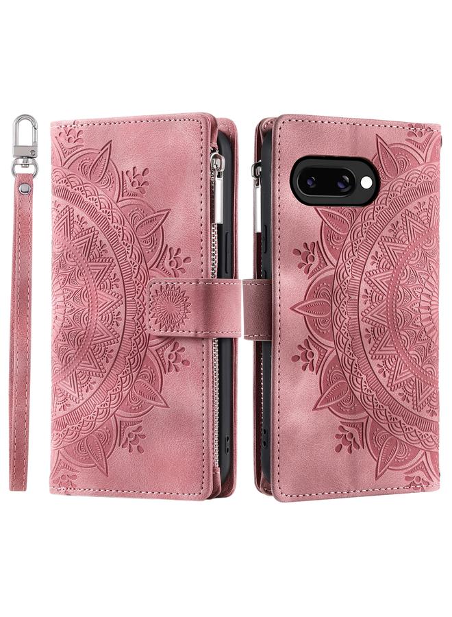 S-TOP Case For Google Pixel 9a Multi-Card Totem Zipper Leather Phone Case - Image 1