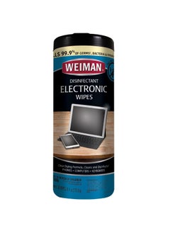Weiman Disinfecting Electronic Cleaning Wipes For Keyboards, Tablets, E-readers, Smart Phones, Netbooks, and Touchscreens (30 Wipes)  - Image 1