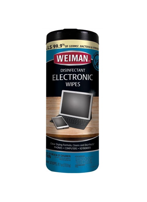 Disinfecting Electronic Cleaning Wipes For Keyboards, Tablets, E-readers, Smart Phones, Netbooks, and Touchscreens (30 Wipes)