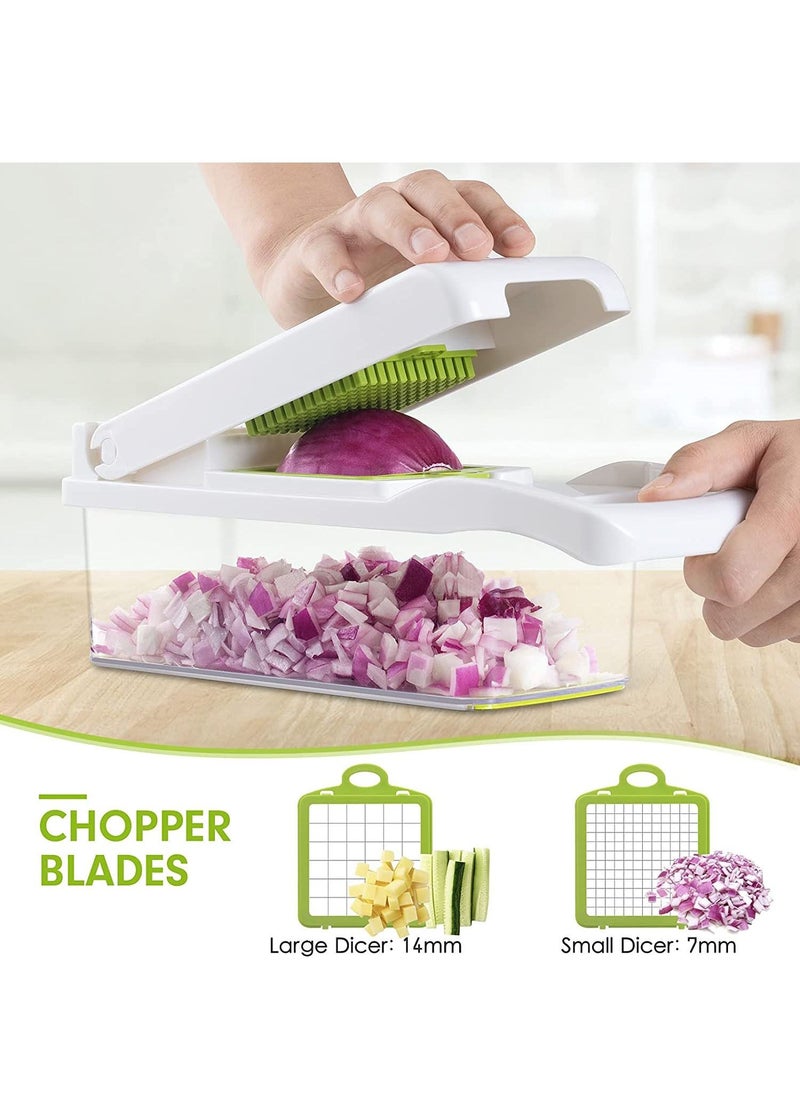 Vegetable Chopper, 13 in 1 Kitchen Food Onion Vegetable Chopper Slicer Dicer Cutter with 8 Blades, Egg slicer,Storage Container for Tomato Potato Carrot SaladVegetable Chopper, 13 in 1 Kitchen Food Onion Vegetable Chopper Slicer Dicer Cutter with 8 Blades, Egg slicer,Storage Container for Tomato Potato Carrot Salad