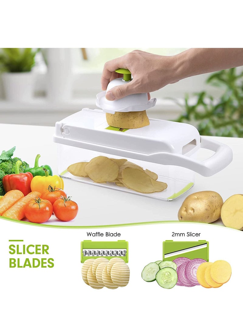 Vegetable Chopper, 13 in 1 Kitchen Food Onion Vegetable Chopper Slicer Dicer Cutter with 8 Blades, Egg slicer,Storage Container for Tomato Potato Carrot SaladVegetable Chopper, 13 in 1 Kitchen Food Onion Vegetable Chopper Slicer Dicer Cutter with 8 Blades, Egg slicer,Storage Container for Tomato Potato Carrot Salad
