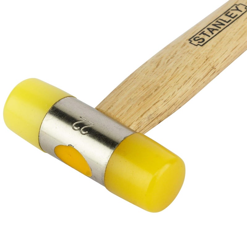 Stanley STANLEY 57054 22mm Soft Face Hammer Mallet Yellow Black  - Image 3