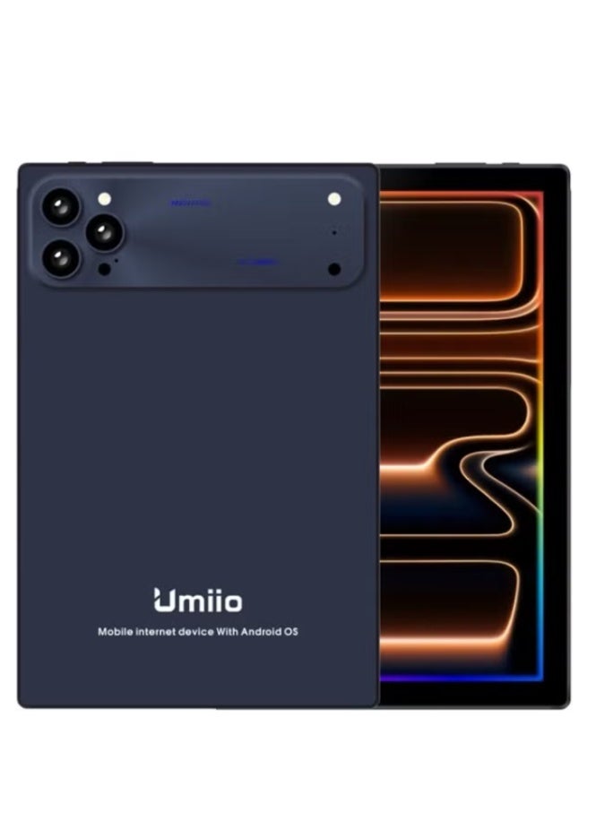 Umiio Smart Tablet 17 Pro Max 10.1-Inch HD Display, 16GB RAM, 1TB ROM, Dual Nano SIM 5G, Android 15, Wi-Fi, GPS, Keyboard & Mouse, Stylus Included, Blue - Image 1