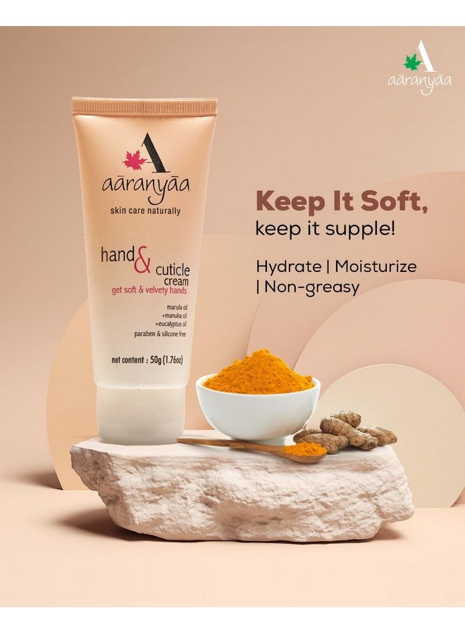 Aaranyaa Hand & Cuticle Cream (50Gm) With Tea Tree Oil | Moisturizing Cream For Dry, Rough And Wrinkle Hands | Lightweight & Fast Absorbing | For Women & Men - Paraben Free  - Image 2