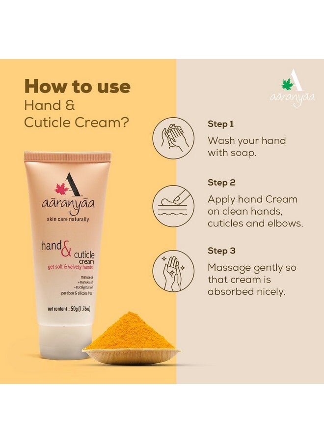 Aaranyaa Hand & Cuticle Cream (50Gm) With Tea Tree Oil | Moisturizing Cream For Dry, Rough And Wrinkle Hands | Lightweight & Fast Absorbing | For Women & Men - Paraben Free  - Image 5