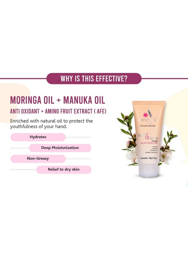Aaranyaa Hand & Cuticle Cream (50Gm) With Tea Tree Oil | Moisturizing Cream For Dry, Rough And Wrinkle Hands | Lightweight & Fast Absorbing | For Women & Men - Paraben Free  - Image 4