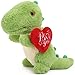 Syhood 12 Inch Valentines Day Love You Plush Stuffed Dinosaur with Red Heart Cute Stuffed Animals for Girlfriend Green Dinosaur Plush Toys for Valentines Anniversary Romantic Date - Image 2