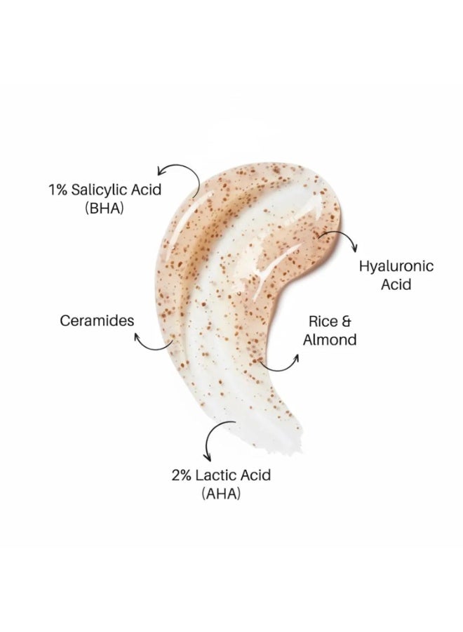 DermDoc Exfoliglow Body Wash with 2% Lactic Acid (AHA) & 1% Salicylic Acid (BHA) gently exfoliates, clears clogged pores, and removes dead skin cells. It fades dark spots, improves skin texture, hydrate 250ml - Image 3