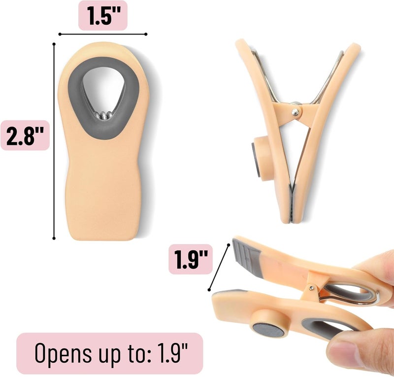Mr. Pen - Magnetic Chip Clips, 6 Pack, Airtight Seal Reusable Bag Closers for Food Storage, Snacks, Bread & Kitchen Organization, Strong Plastic Clips for Refrigerator Use - Image 3