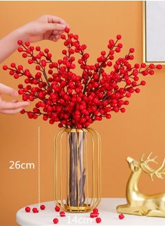 Flower Vase with Golden Metal Rack Stand for Living Room Bedroom and Office - pzsku/Z2DDEB628CB2B46543C1FZ/45/_/1678794356/7cf16725-02c4-47ca-9d53-2cf58f68ef5c