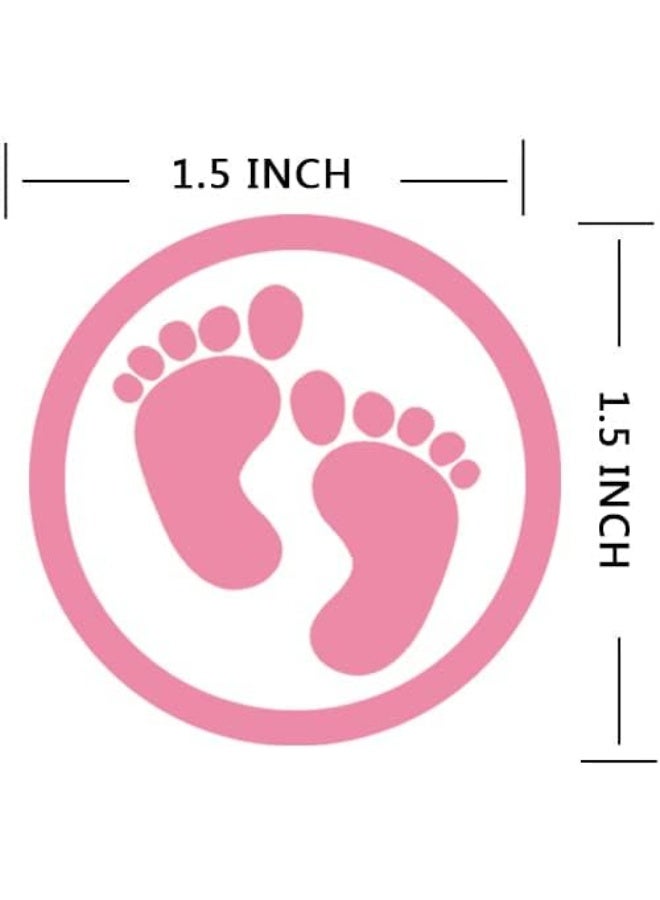 Besttile Baby Shower, Birthday Party Favor Stickers, Thank You for Celebrating Stickers, 1.5 Inch Baby Footprint Envelope Seals for Invitation, 504 Pcs Per Pack - Image 3
