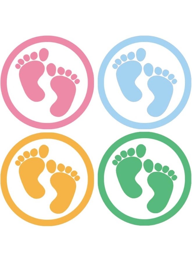 Besttile Baby Shower, Birthday Party Favor Stickers, Thank You for Celebrating Stickers, 1.5 Inch Baby Footprint Envelope Seals for Invitation, 504 Pcs Per Pack - Image 2