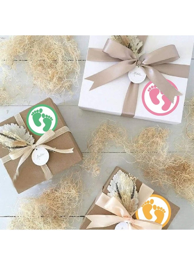 Besttile Baby Shower, Birthday Party Favor Stickers, Thank You for Celebrating Stickers, 1.5 Inch Baby Footprint Envelope Seals for Invitation, 504 Pcs Per Pack - Image 4